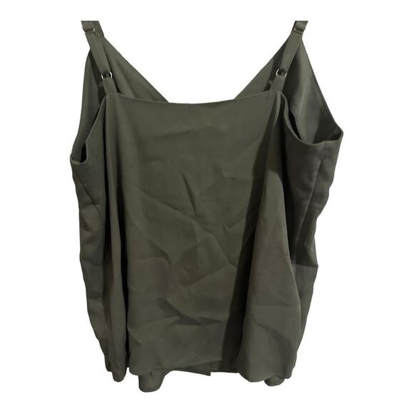 Naked Zebra Olive Green Button-Up V-Neck Tank Top - Women's M - Picture 2 of 13